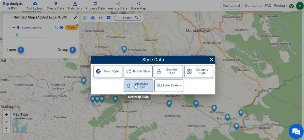 Heat map Style- Create Map for Analyzing Water Quality