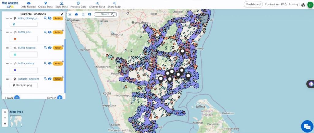 Final results - Create a Map to find suitable sites for constructing a new house