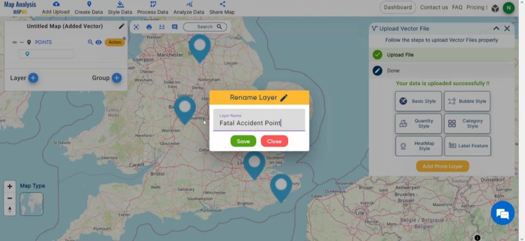 Rename Layer - Isochrone Analysis for Ambulance Services