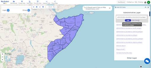 School Map Area Coverage Through Buffer Analysis Add GIS Data on the fly