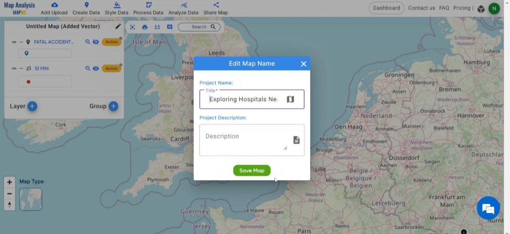 Save Map - Isochrone Analysis for Ambulance Services
