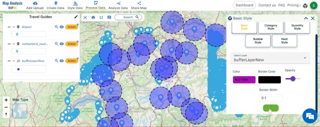 Creating Travel Guides: Mapping Your Journey with GIS: Choose the color