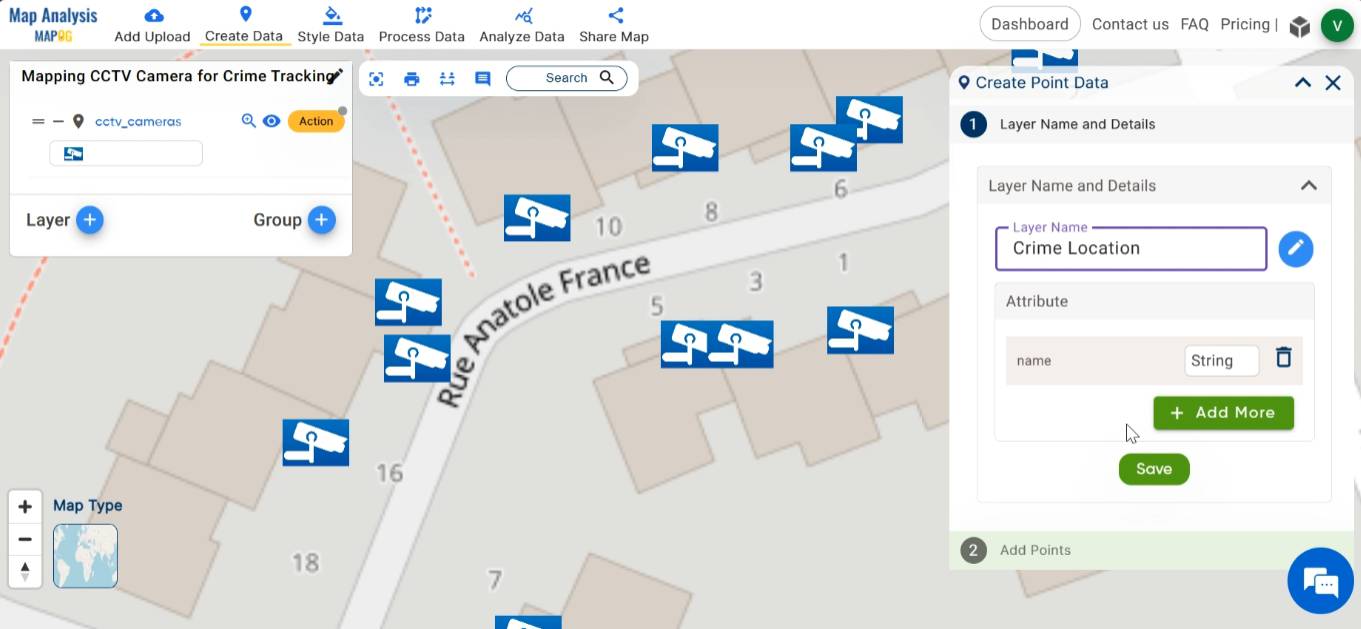 How to Create a Map for Crime Tracking: Mapping CCTV Cameras - MAPOG