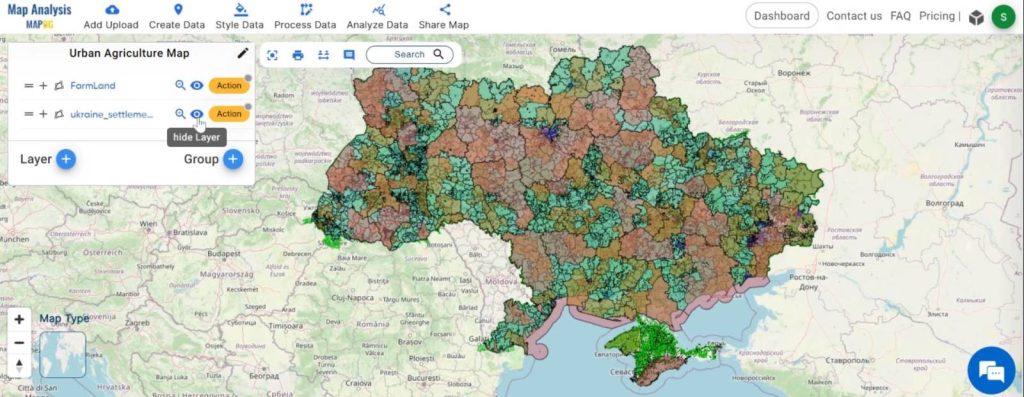 Creating GIS Solutions for Urban Agriculture Map: Final Result
