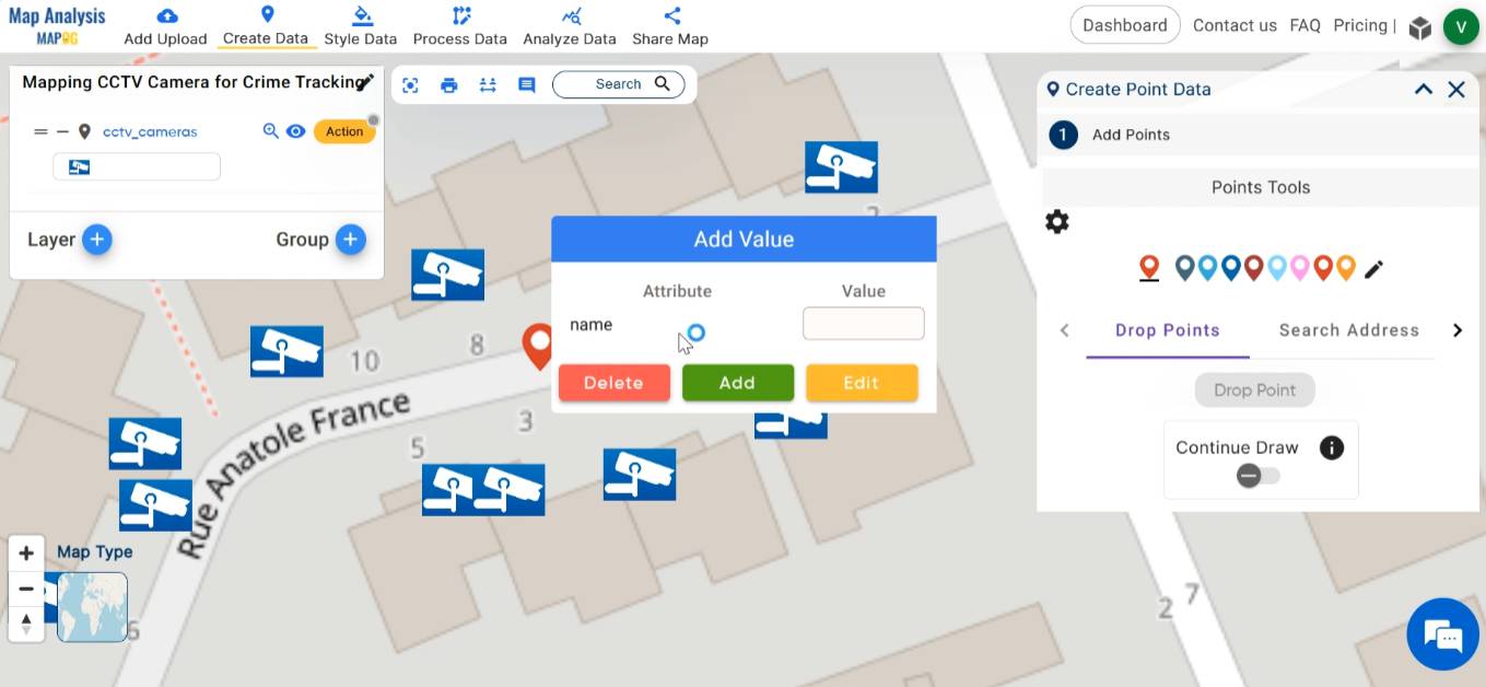 How to Create a Map for Crime Tracking: Mapping CCTV Cameras - MAPOG