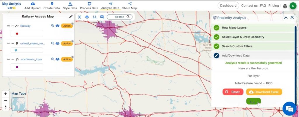 Creating Railway Access Maps: A GIS Approach: finding feature
