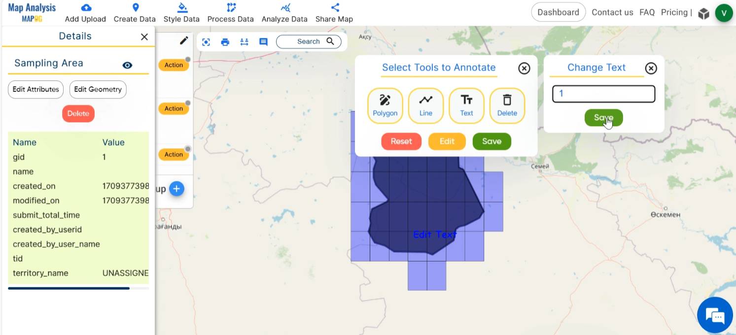 Grid Based Map Editor GIS Tools for Creating Maps: Grid Sampling in Mineral Exploration - MAPOG