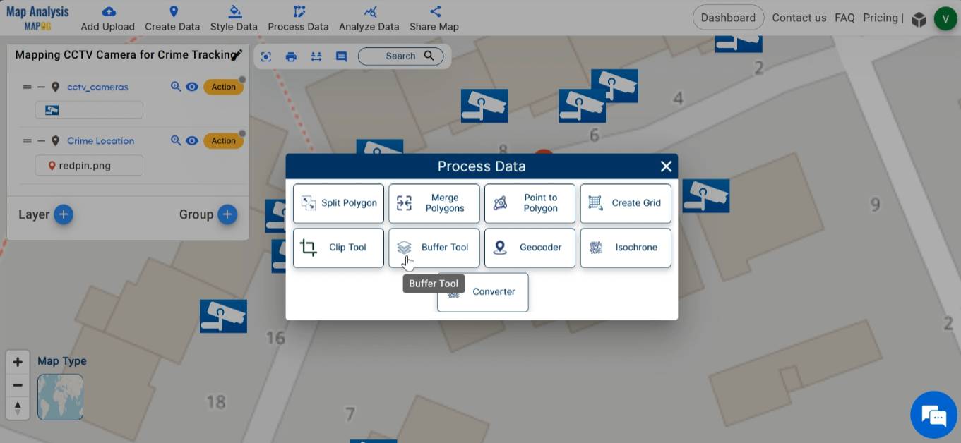 How to Create a Map for Crime Tracking: Mapping CCTV Cameras - MAPOG