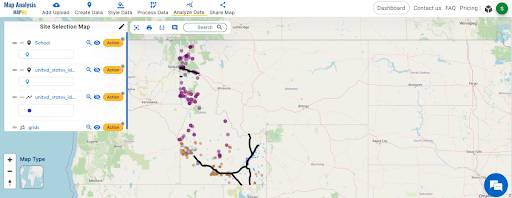 Create Map for Smart Site Selection with GIS: Real Estate: Final Result