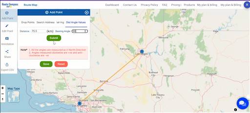 Create route map at high  altitudes