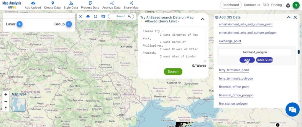 Creating GIS Solutions for Urban Agriculture Map: Add the layers