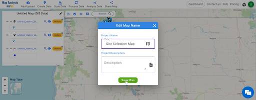Create Map for Smart Site Selection with GIS: Real Estate: Rename the Title.