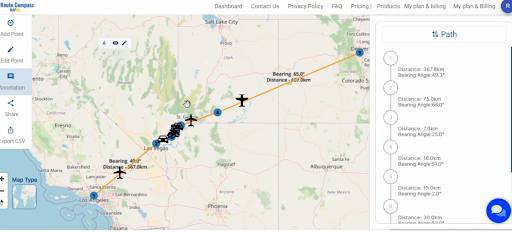 Create route map at high  altitudes