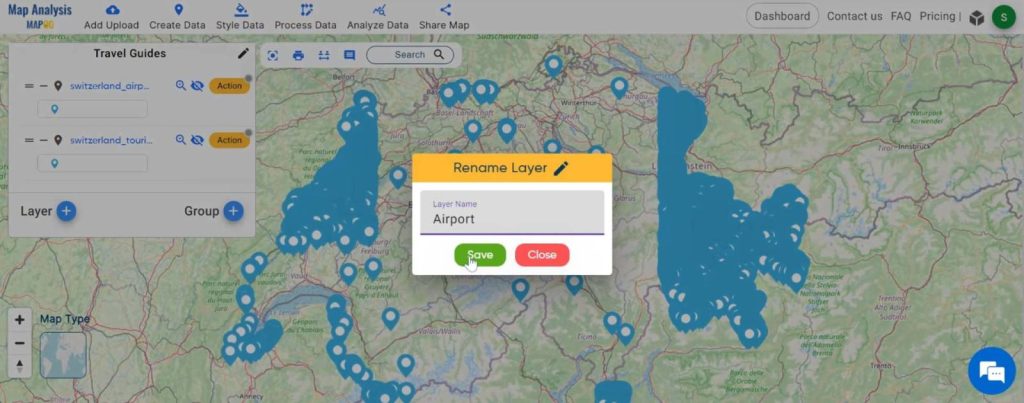 Creating Travel Guides: Mapping Your Journey with GIS: Rename the layer