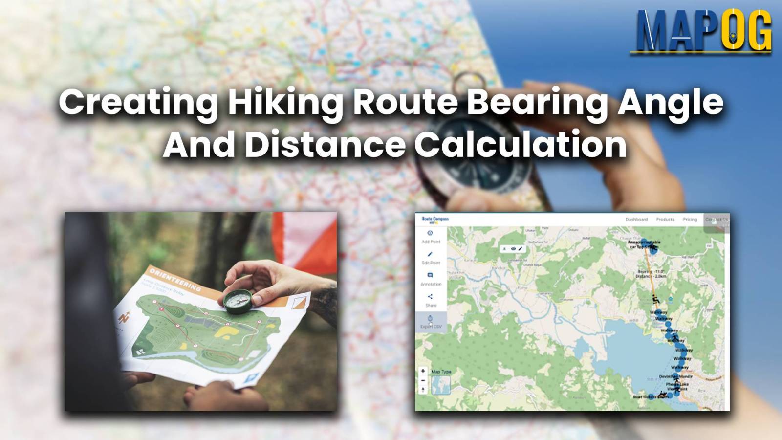 Create Off-Road Hiking Routes: Using Bearing Angles and Distances