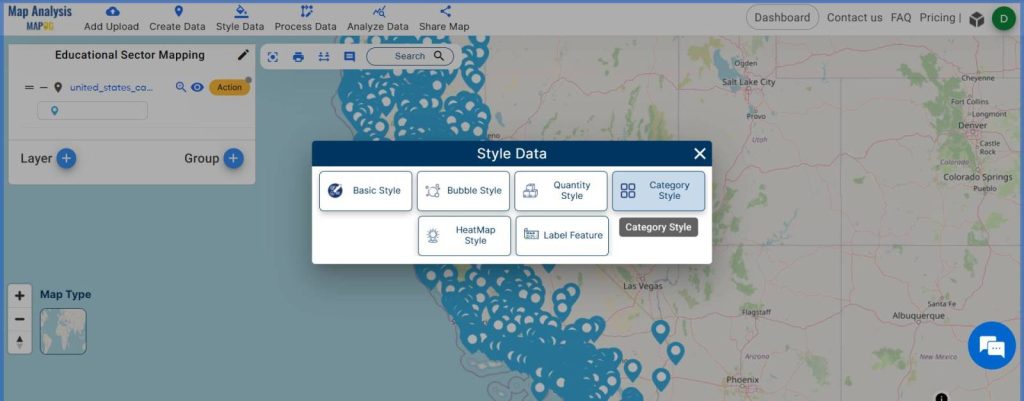 Educational Sector Mapping: Utilizing Category Style