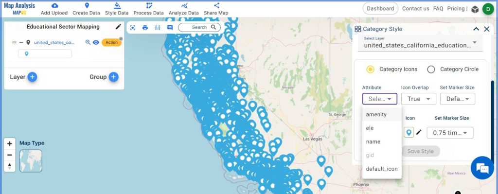 Educational Sector Mapping: Utilizing Category Style