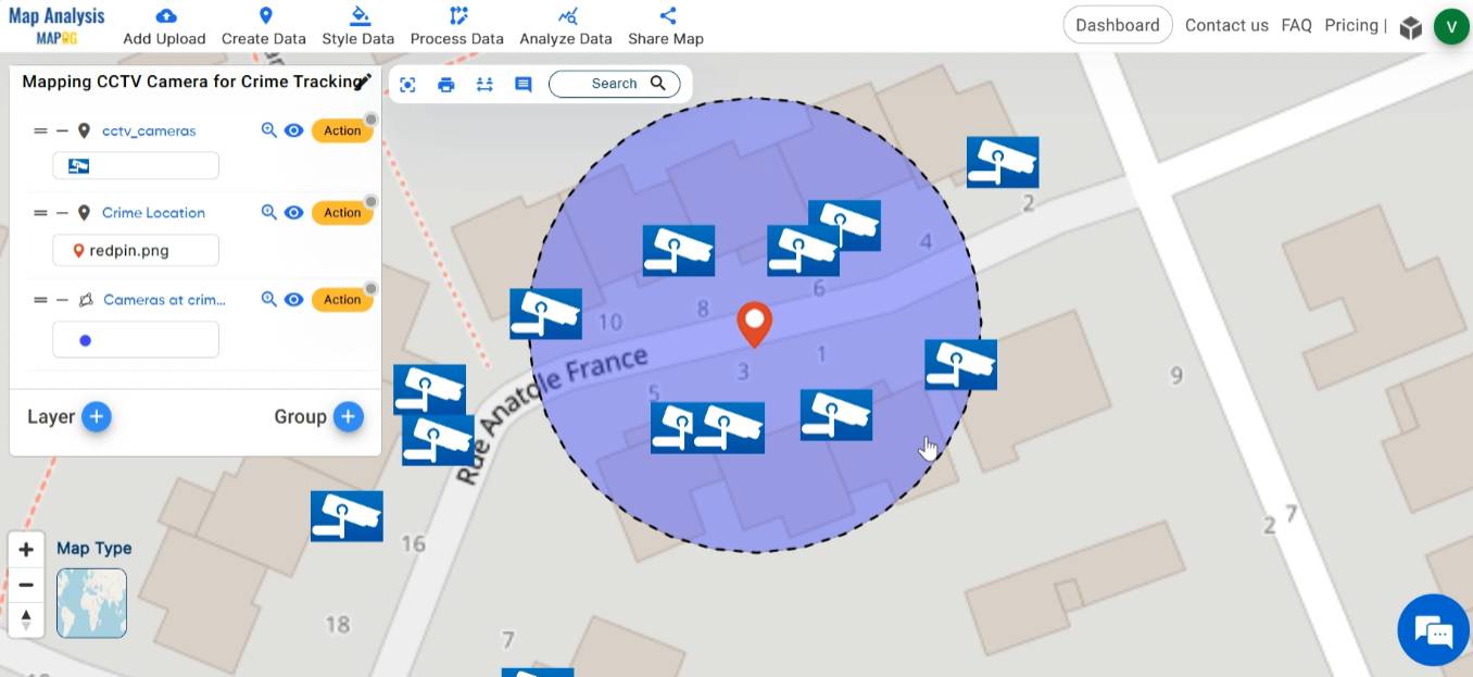 How to Create a Map for Crime Tracking: Mapping CCTV Cameras - MAPOG