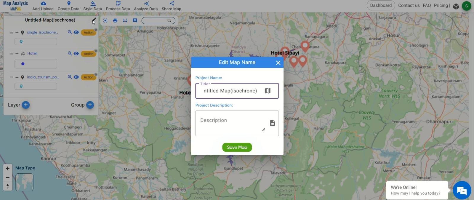 Organize and Save-Mapping Tourist Spots Nearby That You Can Reach in an Hour