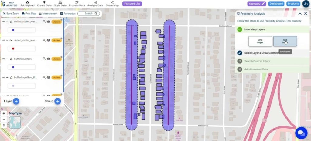Access Analyze Data : Gis Mapped Highway extensions