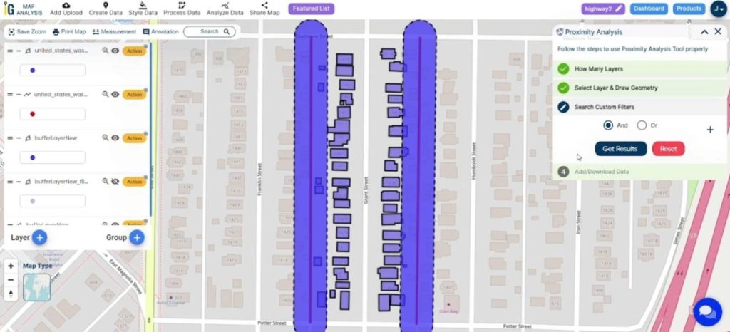 Gis Mapped Highway extensions