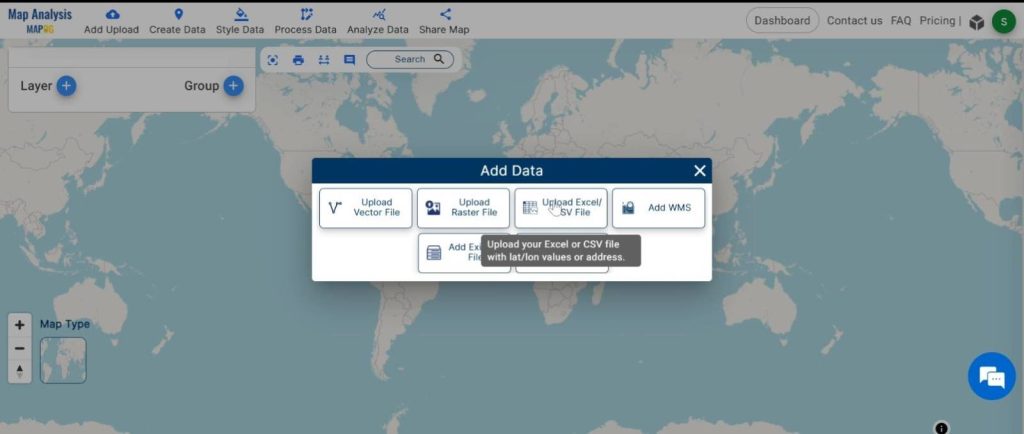 Creating Quantity Style Map: Styling Natural Wealth: Upload the csv file