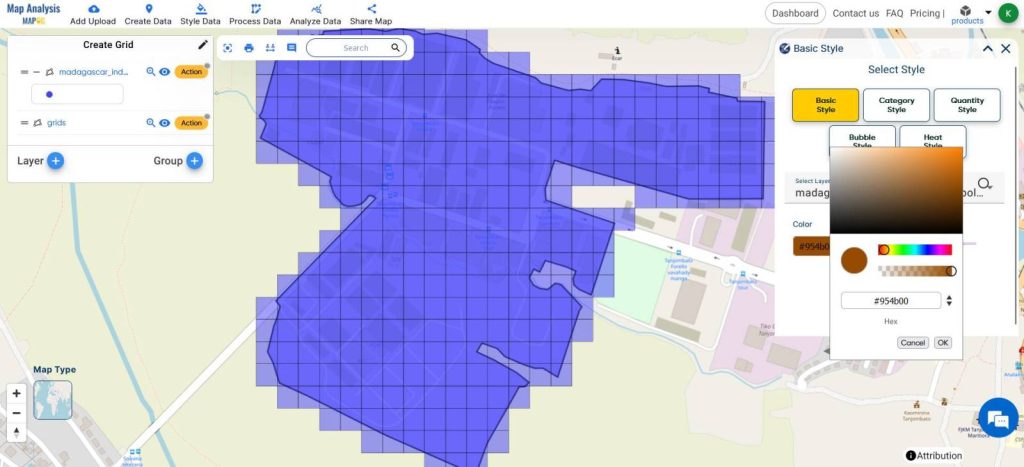 Industrial Land Area Management Using Grid Tool