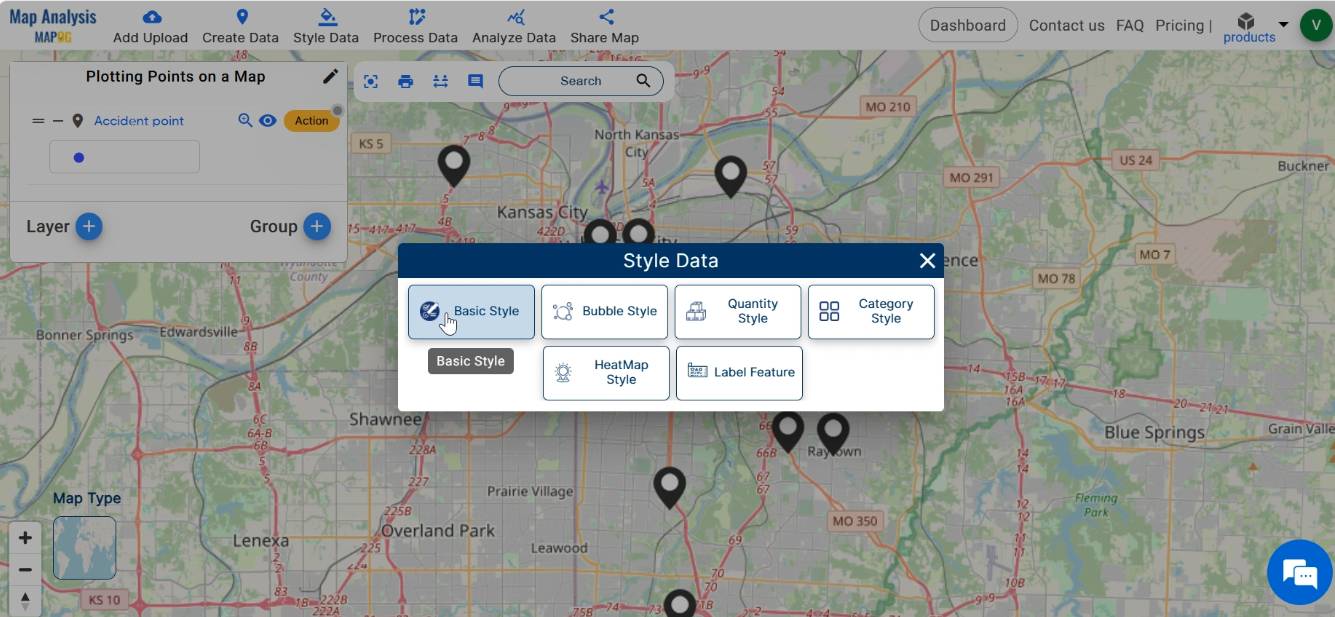 Adding Points on a Map: Create Your Custom Icons - MAPOG