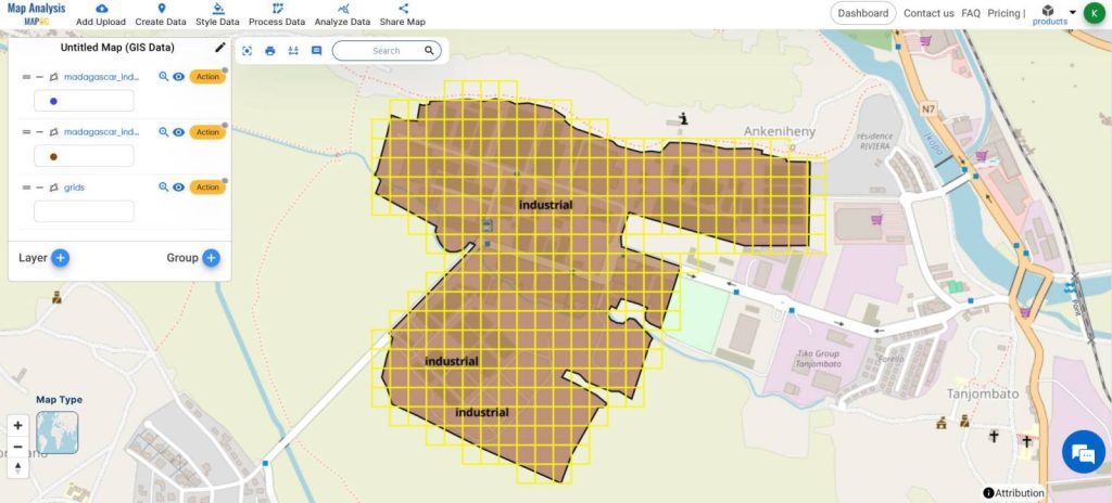 Industrial Land Area Management Using Grid Tool