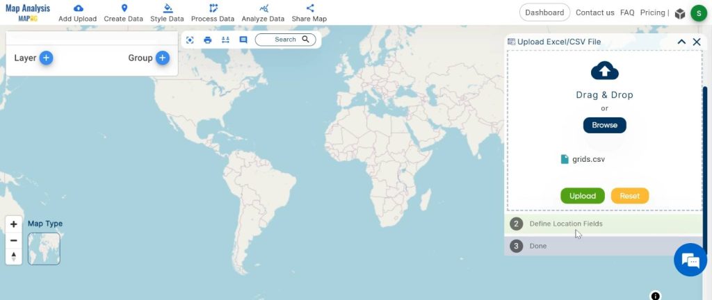 Creating Quantity Style Map: Styling Natural Wealth: Select the file