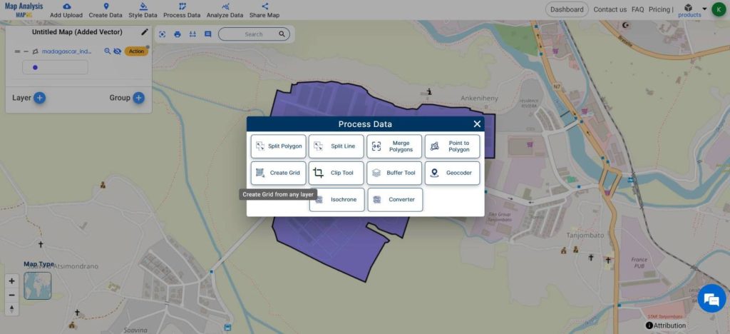 Industrial Land Area Management Using Grid Tool