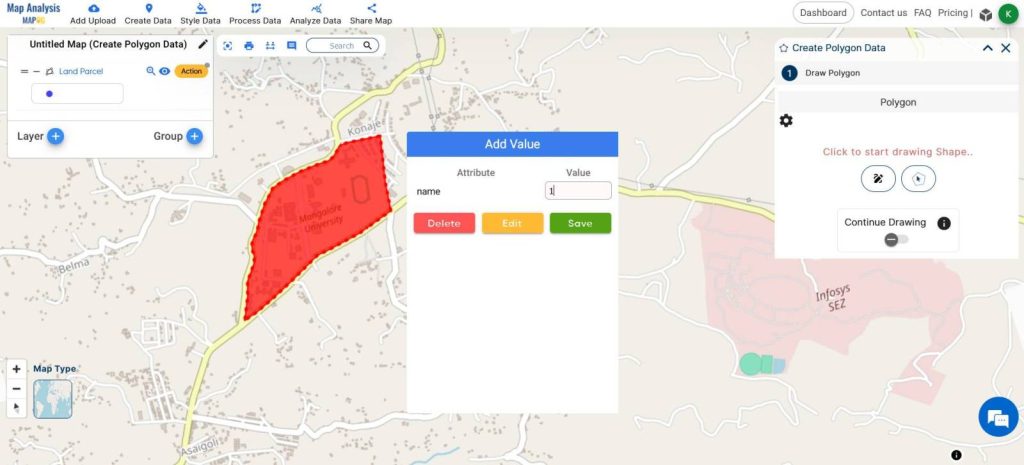 Land Parcel Maps using Polygons