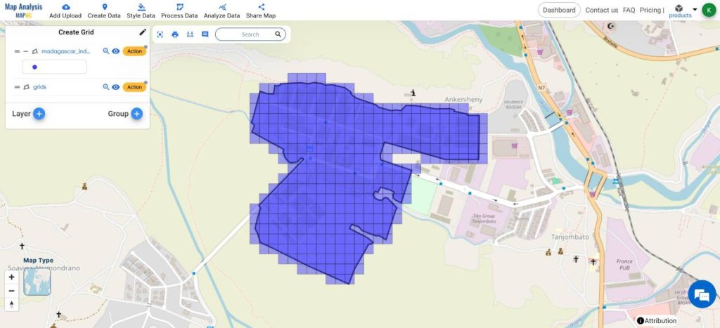 Industrial Land Area Management Using Grid Tool