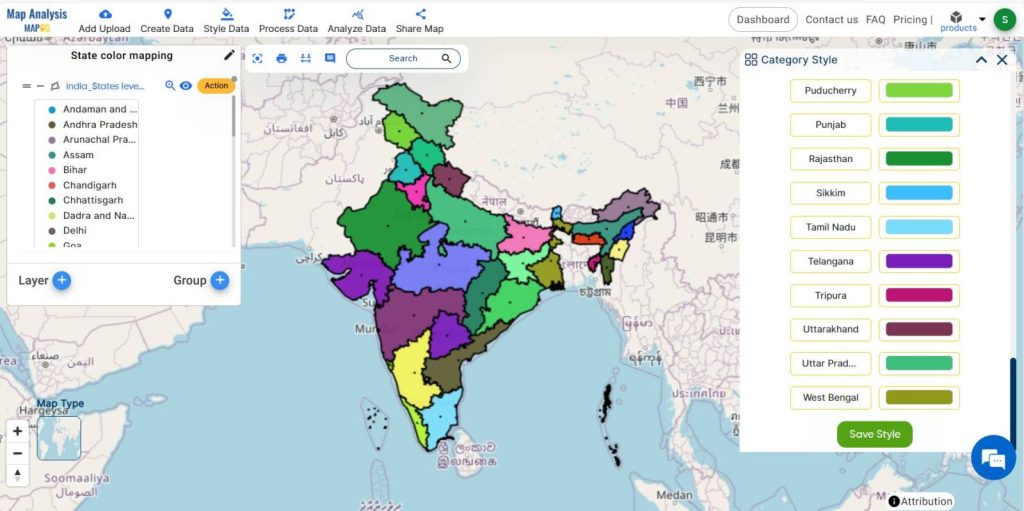 Output map