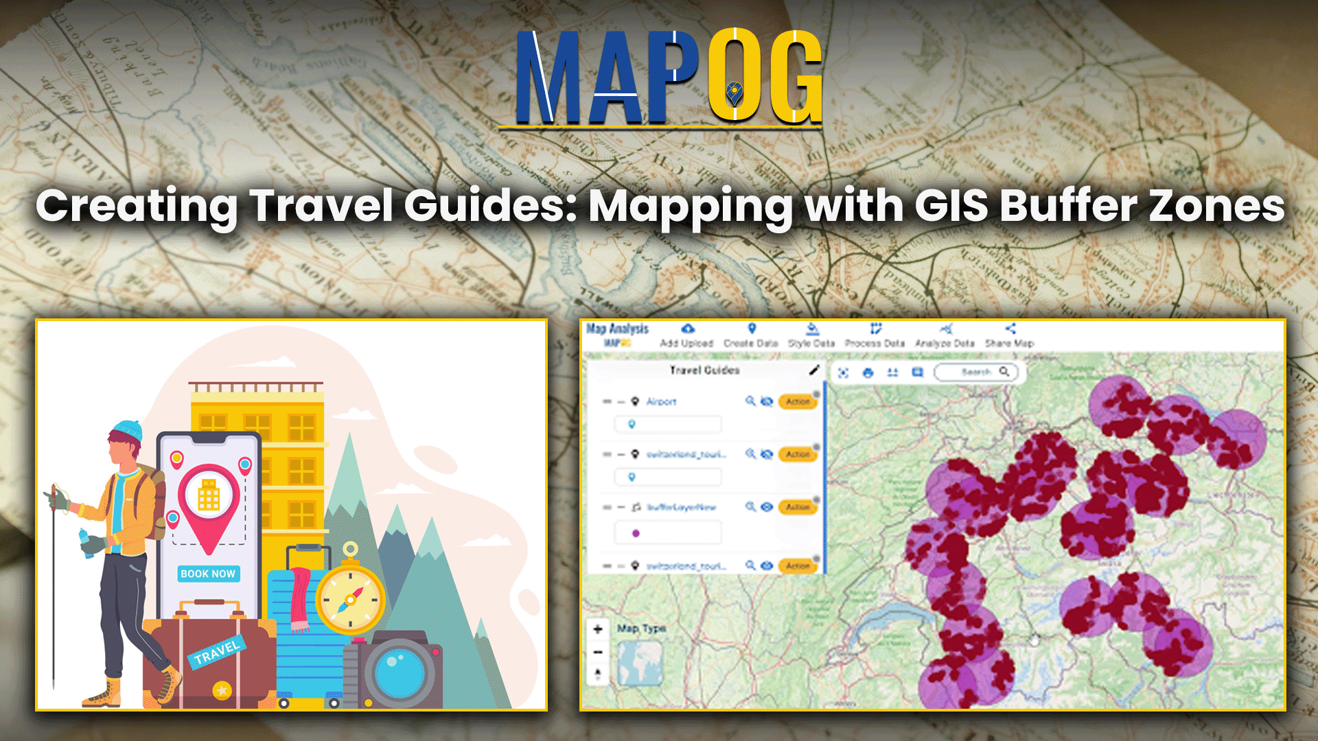Creating Travel Guides: Mapping with GIS Buffer Zones
