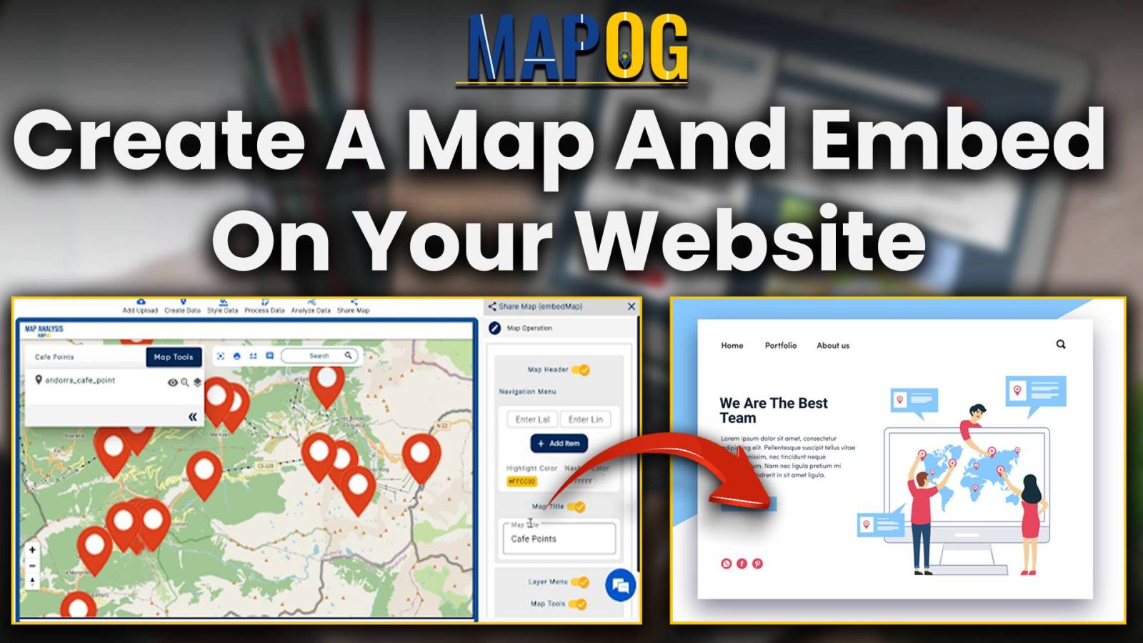 Create map and embed on your website