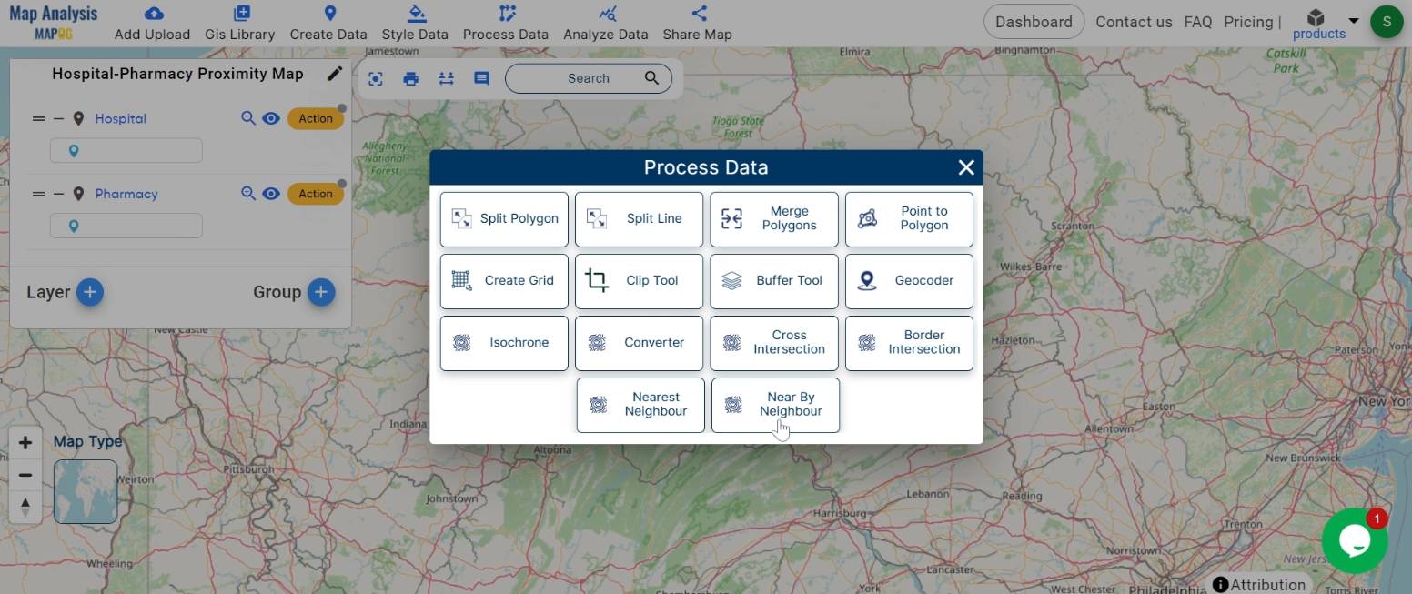 Mapping Hospital-Pharmacy Proximity: A GIS Map Analysis - MAPOG