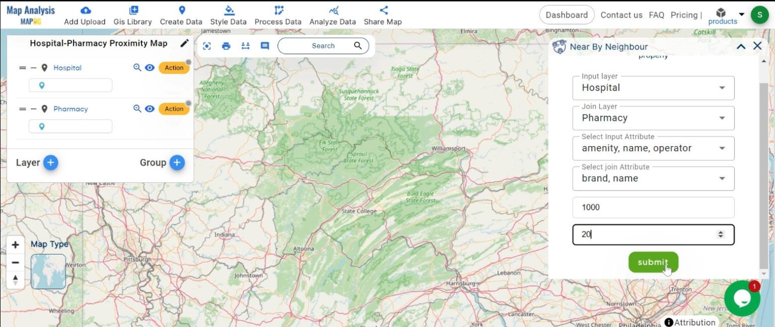 Mapping Hospital-Pharmacy Proximity: A GIS Map Analysis - MAPOG