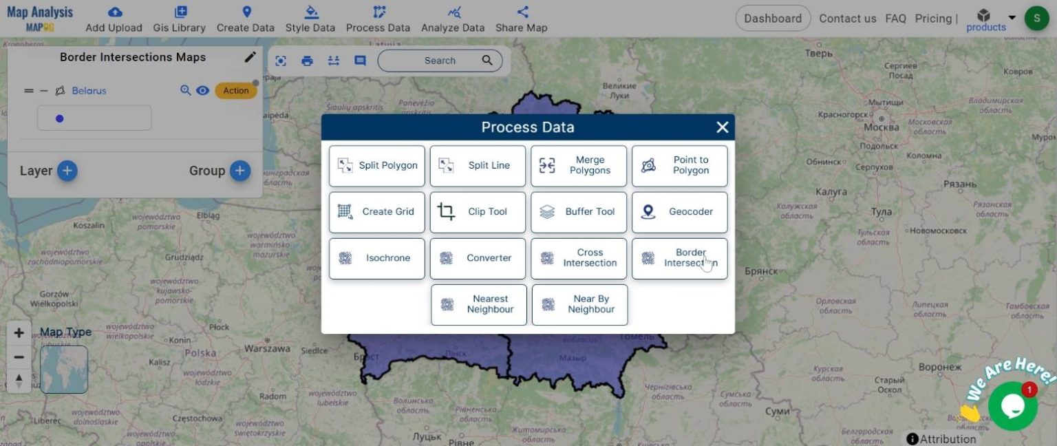 Creating Border Intersections on Maps: Provincial Boundaries - MAPOG