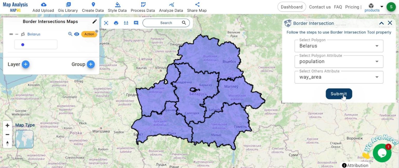 Creating Border Intersections on Maps: Provincial Boundaries - MAPOG