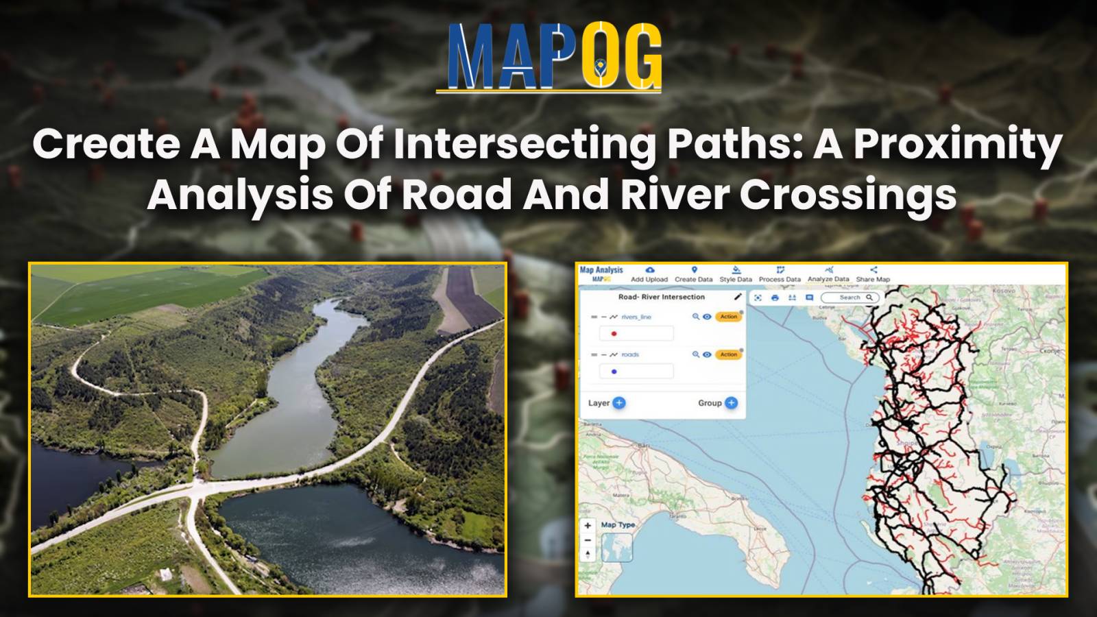 Road River Intersection map