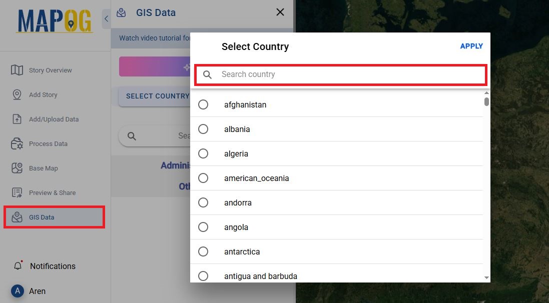 search tool for mapping Wildlife monitoring and prevention