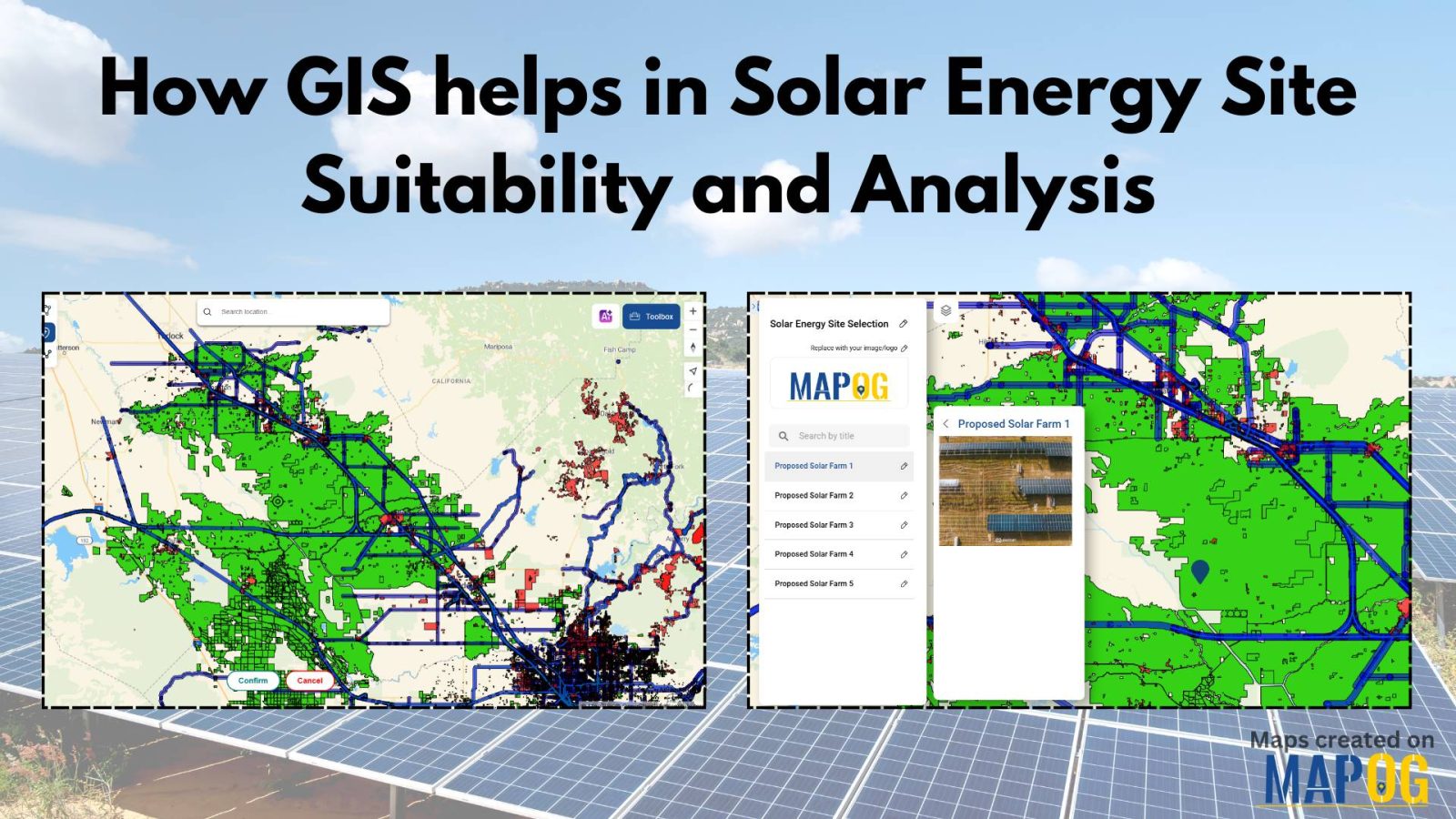 GIS helps in solar energy site suitability and analysis