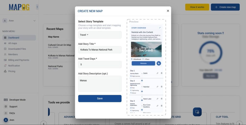 Create new map