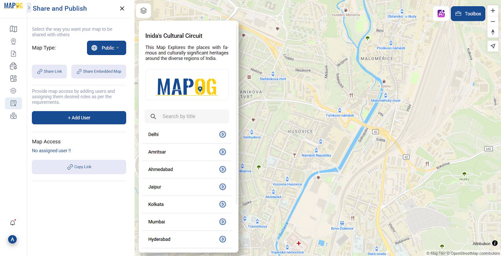 sharing and publishing the cultural circuit map