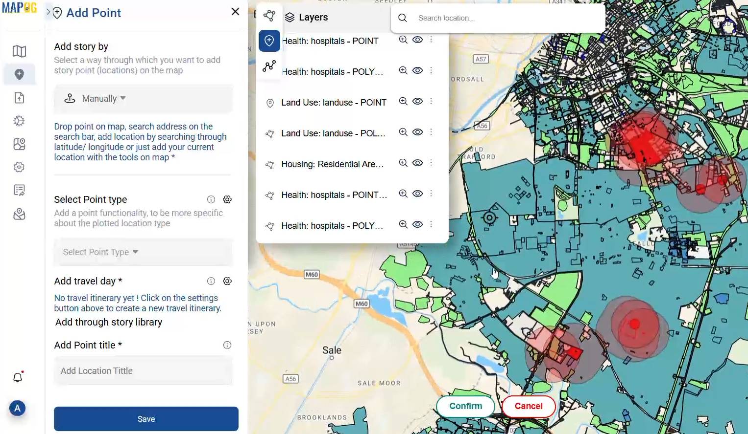 Image showing selection of preferable site for new Hospital infrastructures.