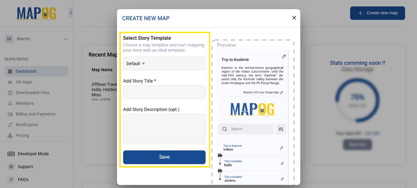 Create a new map
