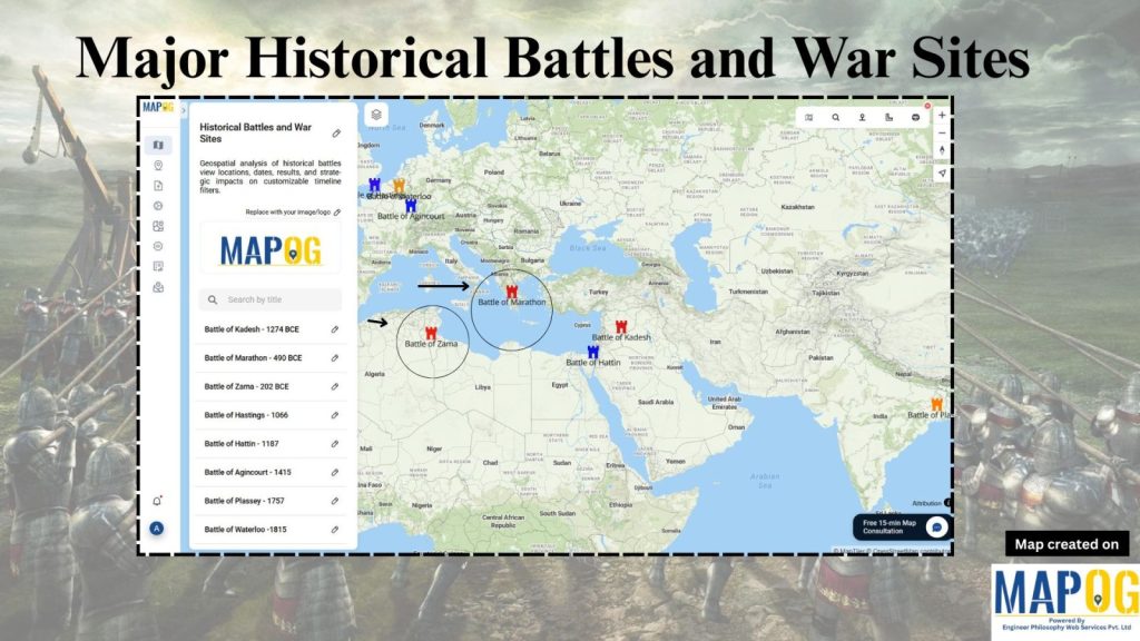 How to create Major Historical Battles and War Sites Map