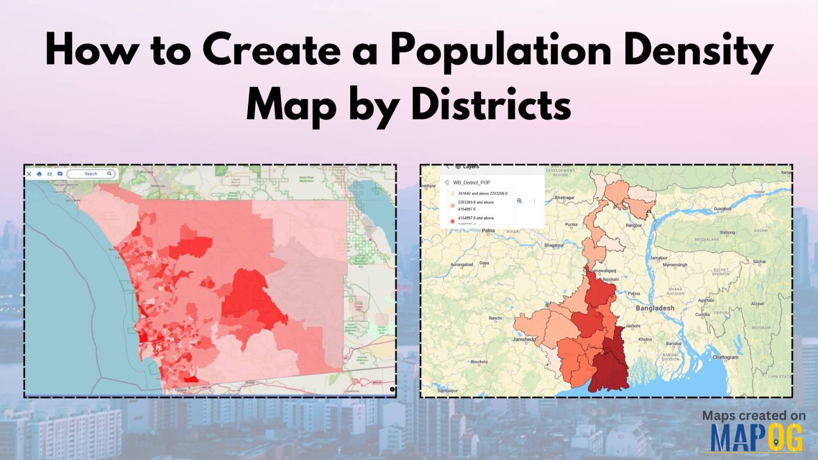 Population Density Map by Districts