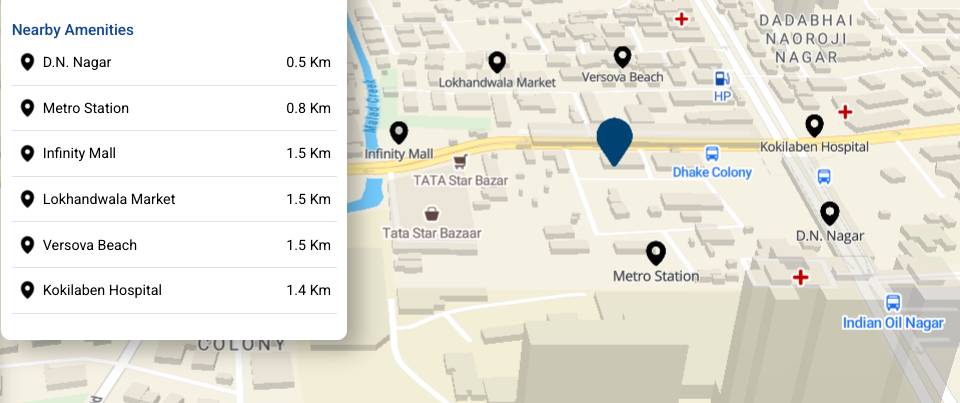 Screenshot 2025-05-23 at 1.48.37 PM Map for listing flats, villas, and commercial projects by developer.